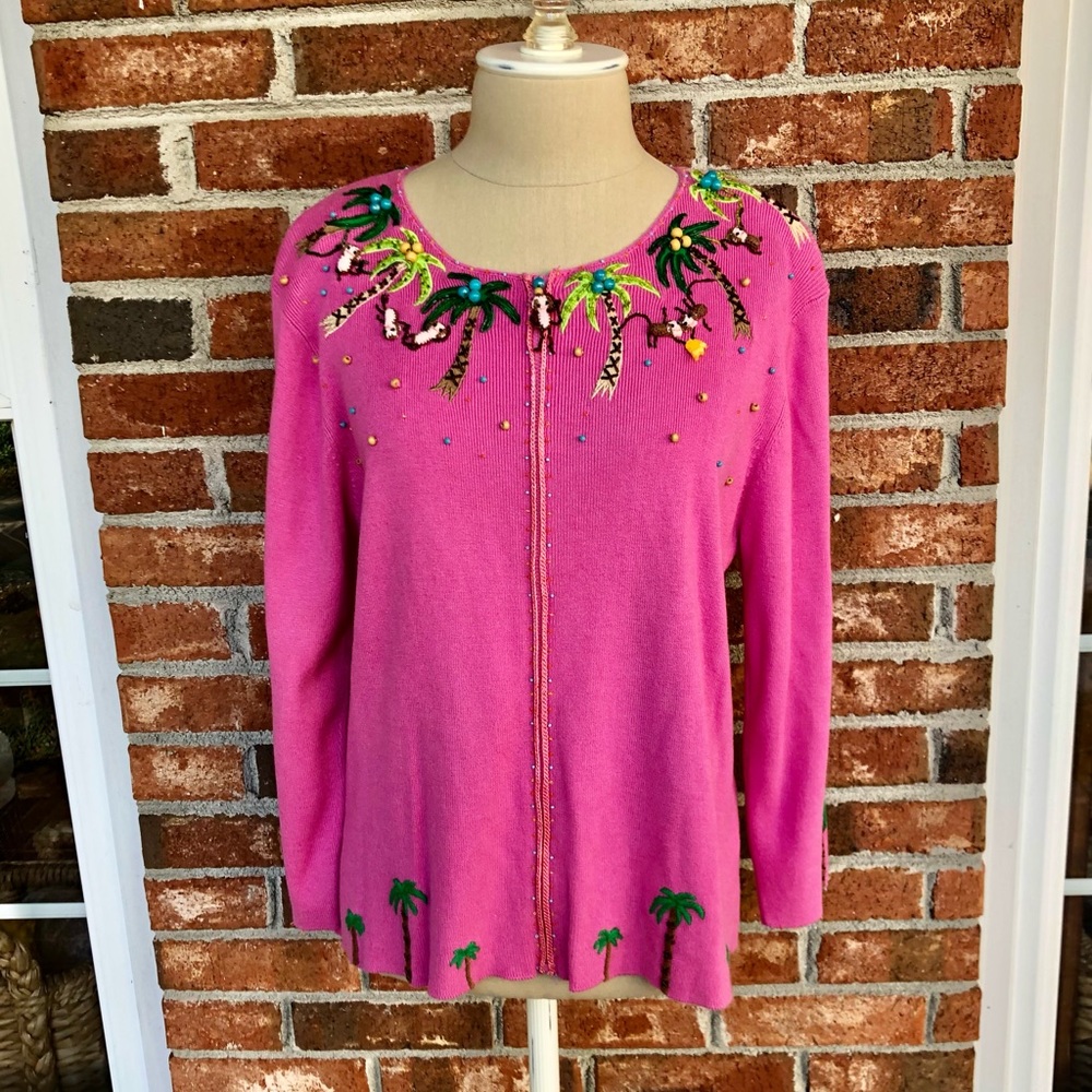 Vintage Berek by Takako Sakon Embellished Sweater